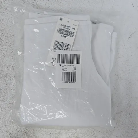 BAGGED HOLLISTER LONG SLEEVE OFF-THE-SHOULDER T-SHIRT IN WHITE SIZE XS