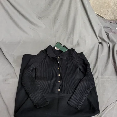 HOBBS BLANCHE KNITTED DRESS – BLACK, UK 8