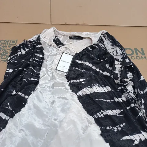 RELIGION TIE-DYE CASHMERE COAT – UK 14 