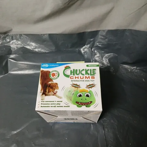 CHUCKLE CHUMS INTERACTIVE DOG TOY – DINOSAUR