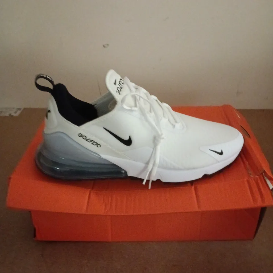 BOXED PAIR OF NIKE AIR MAX 270 G TRAINERS IN WHITE - UK 11