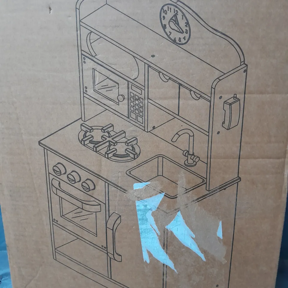 BOXED TEAMSON KIDS EXCLUSIVE MEDIUM WOODEN KITCHEN RRP £109.99