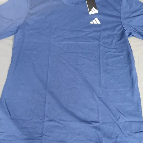 ADIDAS BLUE CREW T-SHIRT - UK L