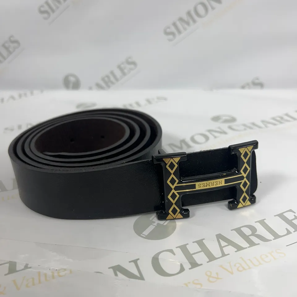 HERMES BUCKLE BELT IN BLACK