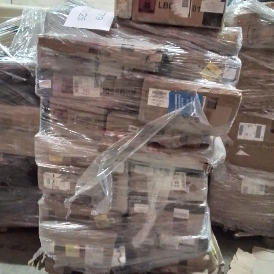 PALLET OF ASSORTED HOUSEHOLD GOODS AND PRODUCTS TO INCLUDE;BOOKCASE,STORAGE OTTOMAN,COMPUTER DESK