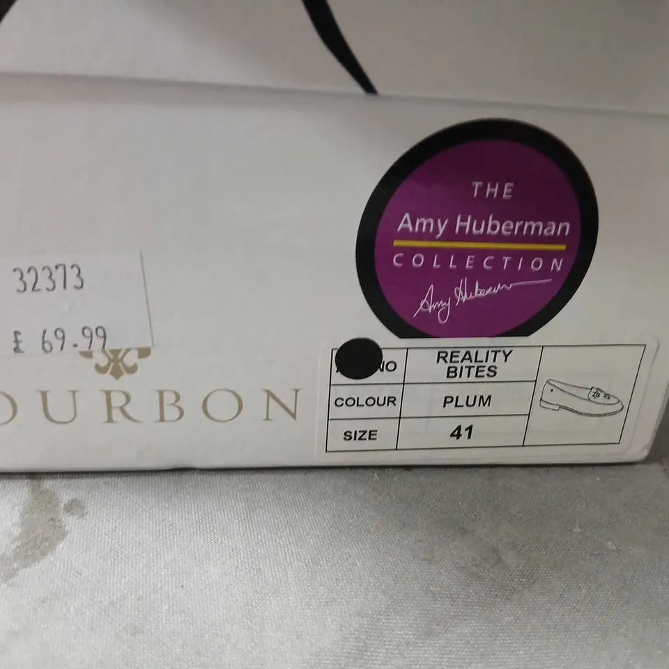 AMY HUBERMAN COLLECTION BOURBON PLUM VELVET LOAFERS – WOMEN'S SHOES, UK 8 (EU 41)
