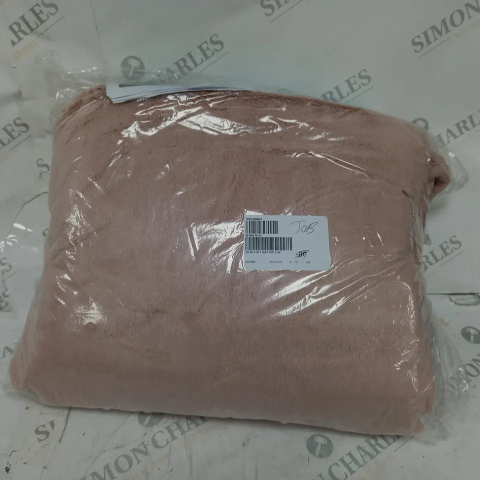 BOXED COZEE HOME VELVETSOFT HEATED THROW IN PINK