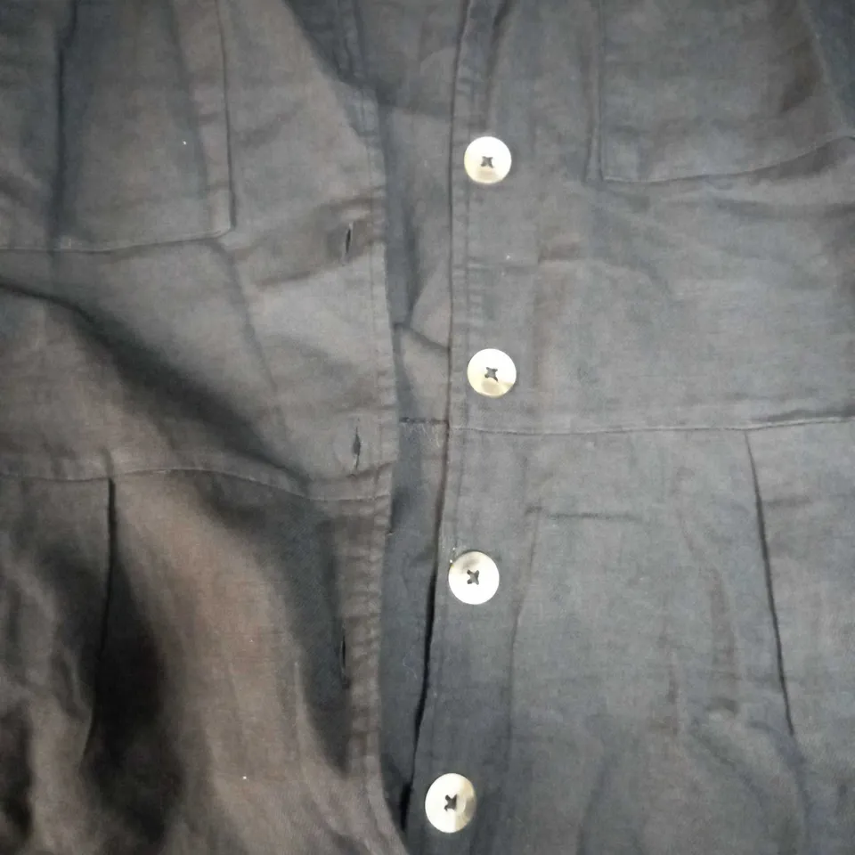 DESIGNER BLACK LINEN STYLE PLAYSUIT 