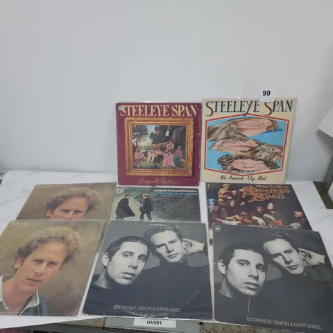 8 X VINYL RECORD LPS TO INCLUDE. 3 X STEELEYE SPAN AND 5 X SIMON AND GARFUNKEL.
