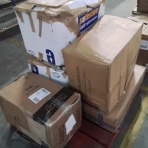 PALLET CONTAINING VARIOUS ASSORTED INCOMPLETE FURNITURE PARTS AND OTHER HOUSEHOLD ITEMS