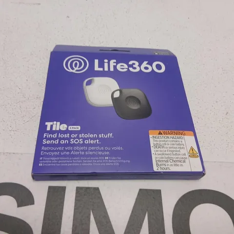 LIFE360 TILE TRACKER - 2-PACK BLUETOOTH ITEM LOCATOR