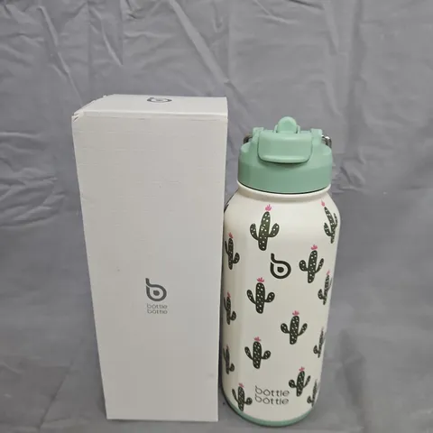 BOTTLE BOTTLE INSULATED DRINK BOTTLE WITH CACTUS PRINT – MINT LID