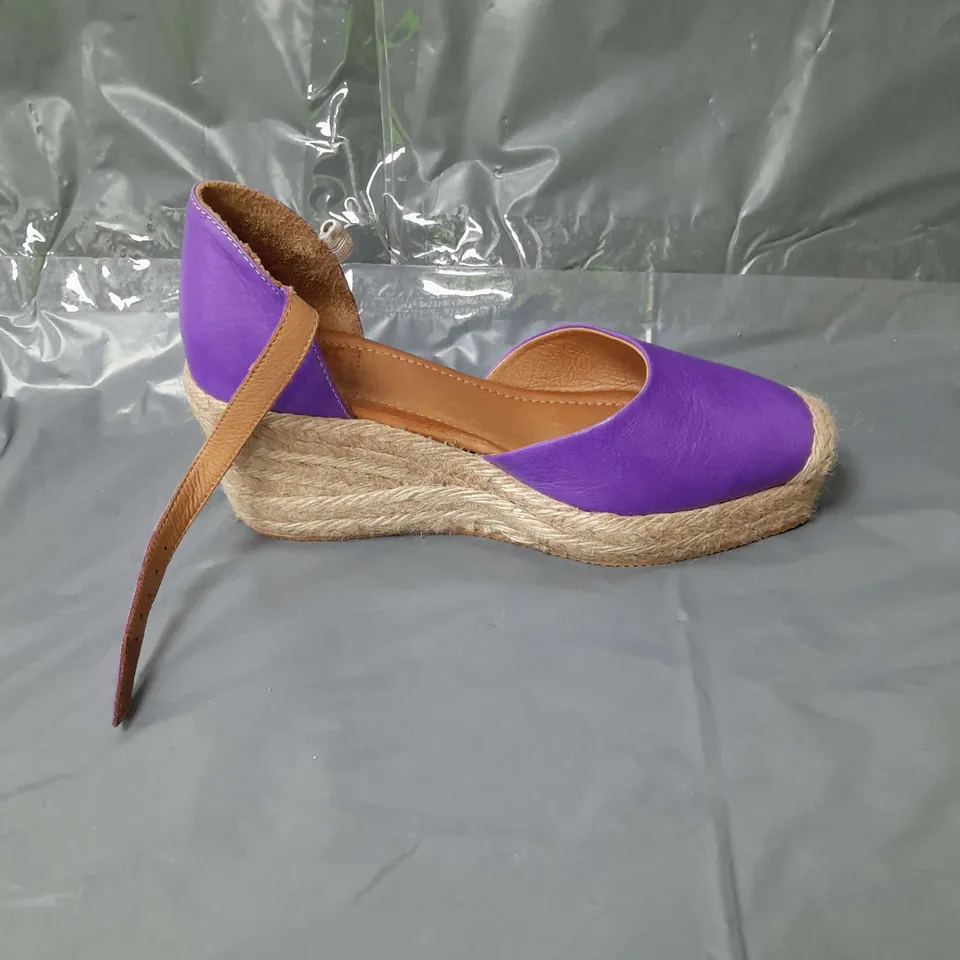 MODA IN PELLE WEDGE HEEL SANDALS PURPLE SIZE EU 37