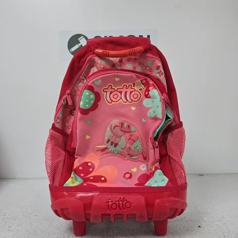 TOTTO PINK KIDS' ROLLING BACKPACK