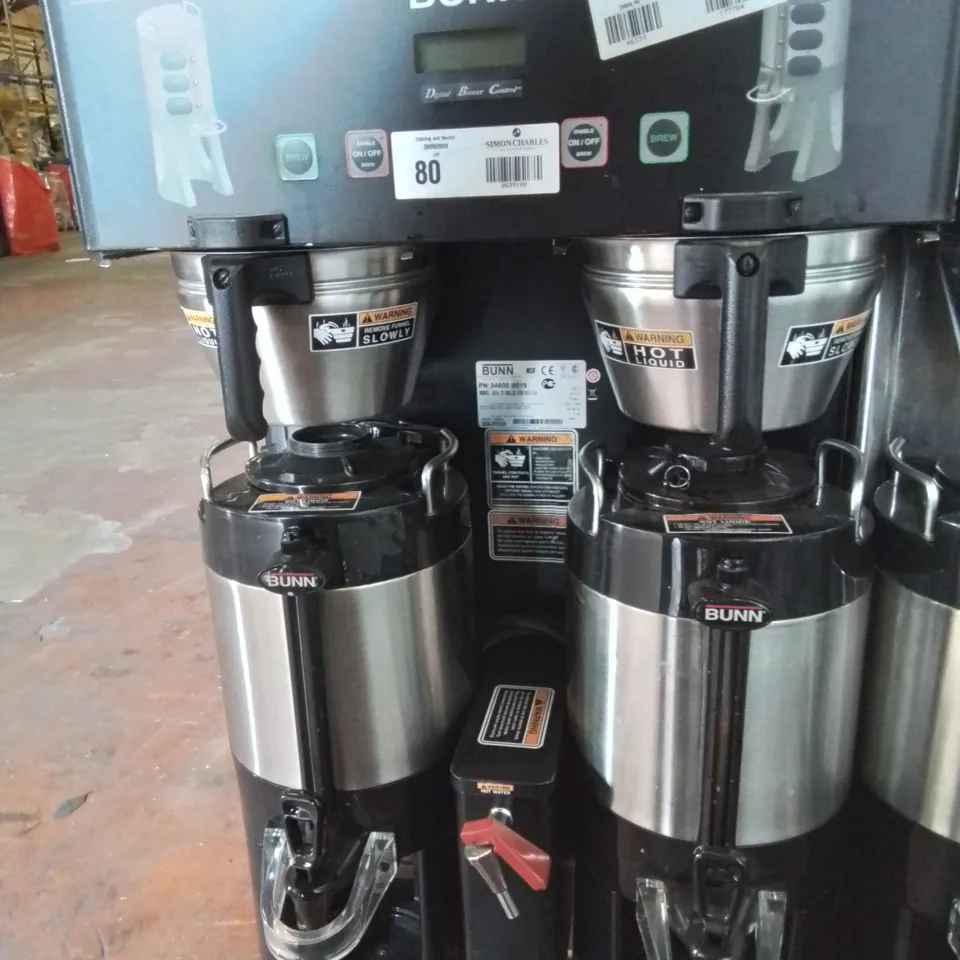 BUNN DUAL TF COMMERCIAL COFFEE BREWER WITH TWIN URNS