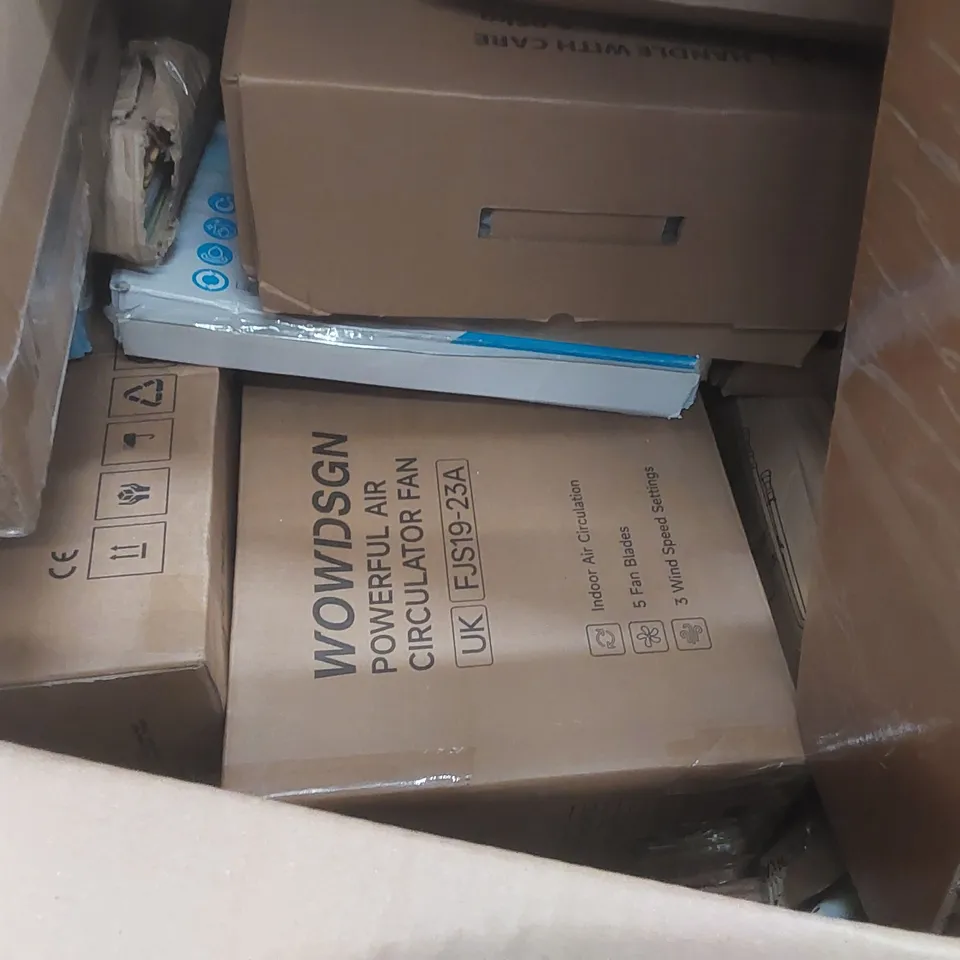 PALLET CONTAINING A LARGE QUANTITY OF ASSORTED ITEMS INCLUDING: AIR FAN, GOVEELIFE 42 INCH SMART TOWER FAN, LEGO SET, TOMMEE TIPPEE ULTRA UV STERILISER ECT