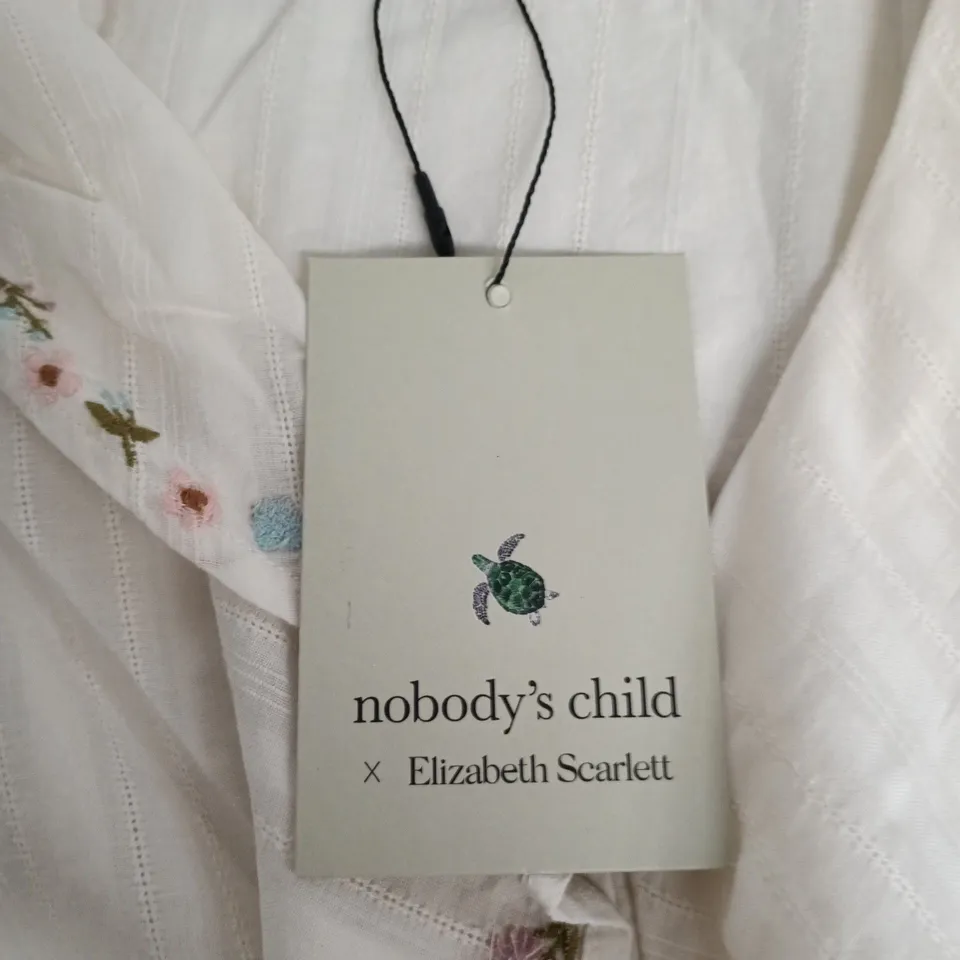 NOBODY'S CHILD X ELIZABETH SCARLETT WHITE BLOUSE – UK 8