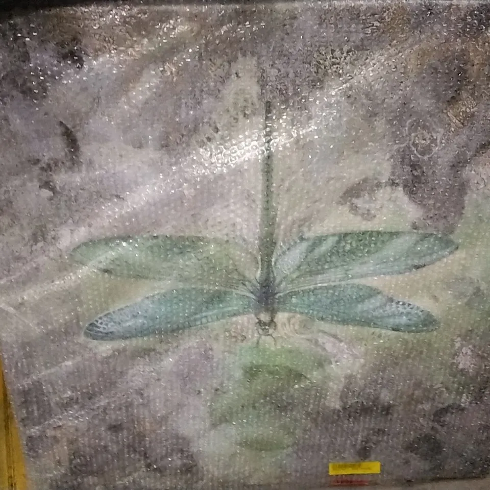 DRAGONFLY WATERCOLOUR PAINTING PRINT ON WRAPPED CANVAS