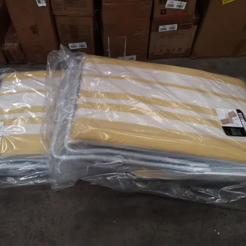 SET OF 2 YELLOW STRIPE MULTI-POSITION RELAXER CHAIRS