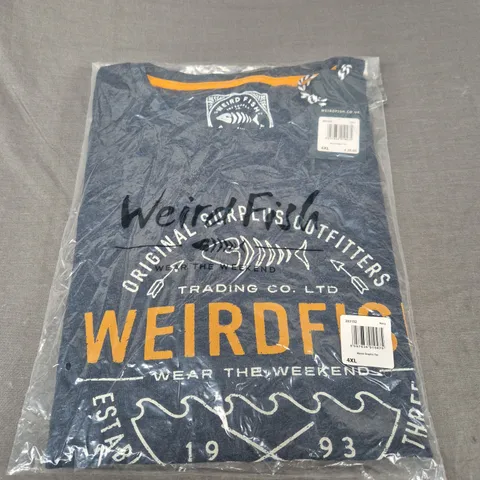 BAGGED WEIRD FISH WAVES GRAPHIC TEE SIZE 4XL