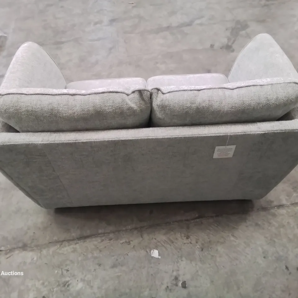 QUALITY DESIGNER URBANA 2 SEATER FABRIC UPHOLSTERED SOFA IN GREY