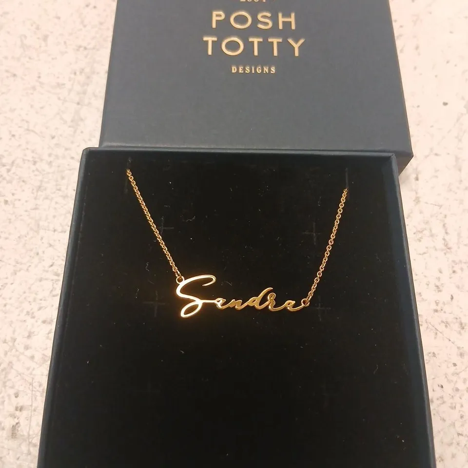 POSH TOTTY DESIGNS MAKE IT PERSONAL SCRIPT NAME NECKLACE STERLING SILVER