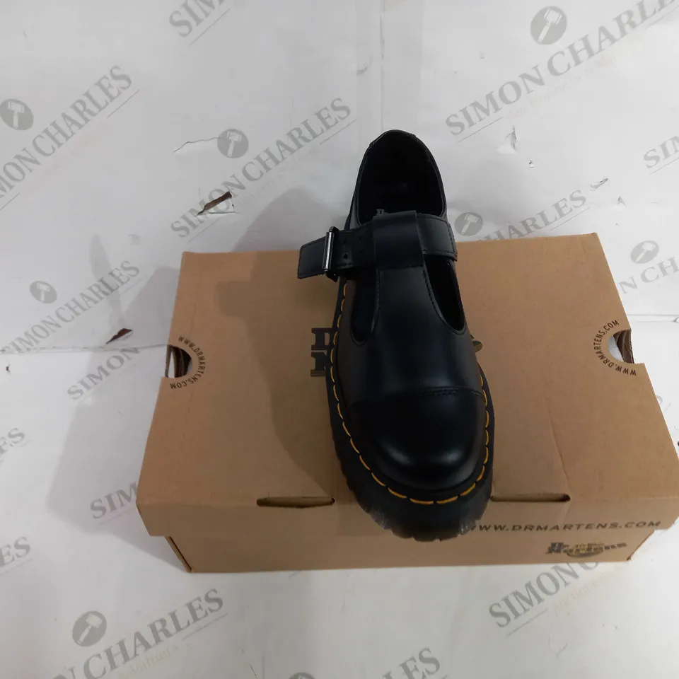 BOXED PAIR OF DR. MARTENS AIRWAIR AUDRICK 3-EYE SHOES IN BLACK - UK SIZE 5