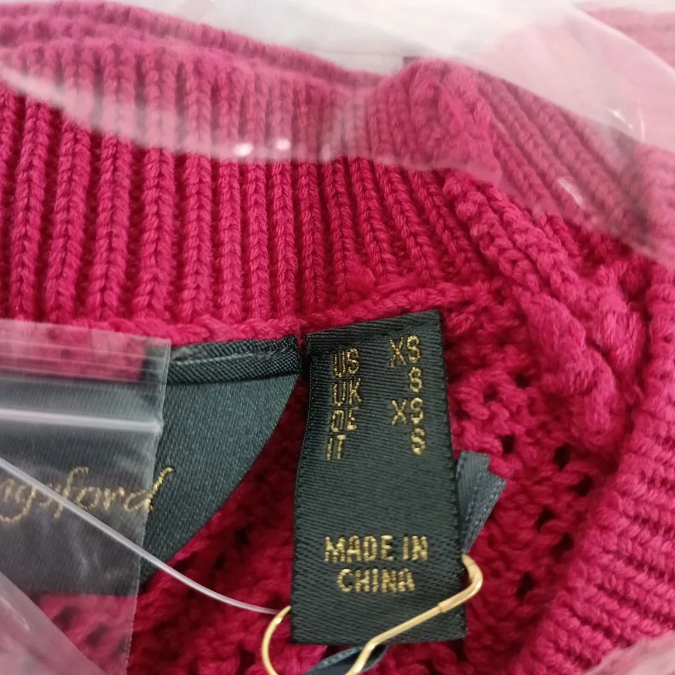 RUTH LANGFORD FASHION PINK KNIT JUMPER – UK S