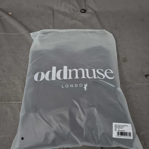 ODDMUSE LONDON THE ULTIMATE MUSE BUTTON MINI DRESS – DARK BROWN, SIZE M