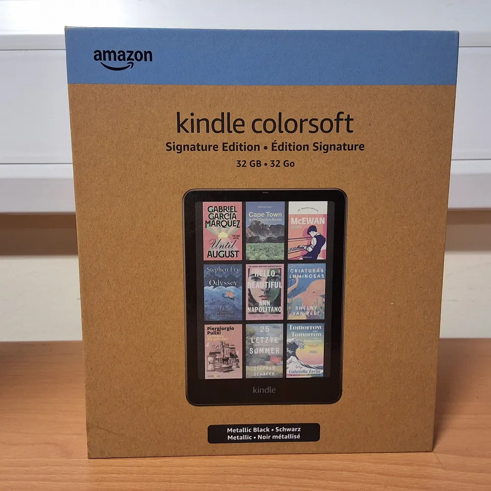 SEALED AMAZON KINDLE COLORSOFT SIGNATURE EDITION 32GB IN METALLIC BLACK - SA59CP