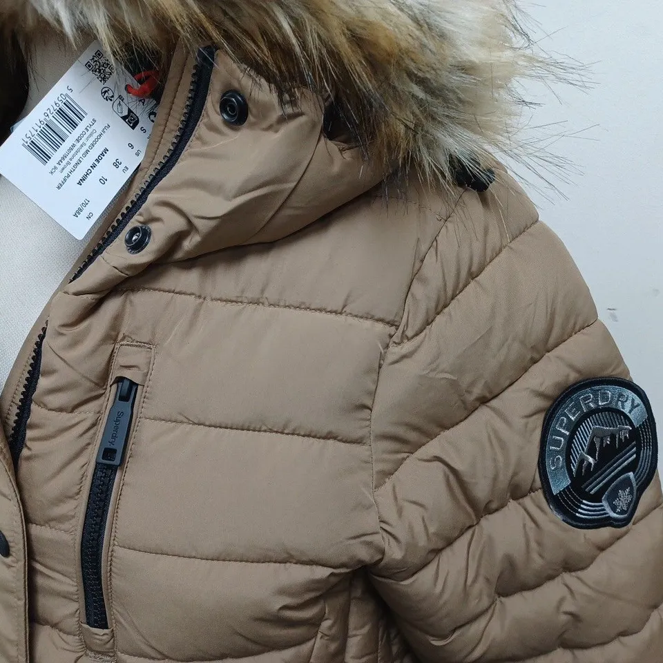 SUPERDRY MOUNTAIN FUJI HOODED MID LENGTH PUFFER - UK S