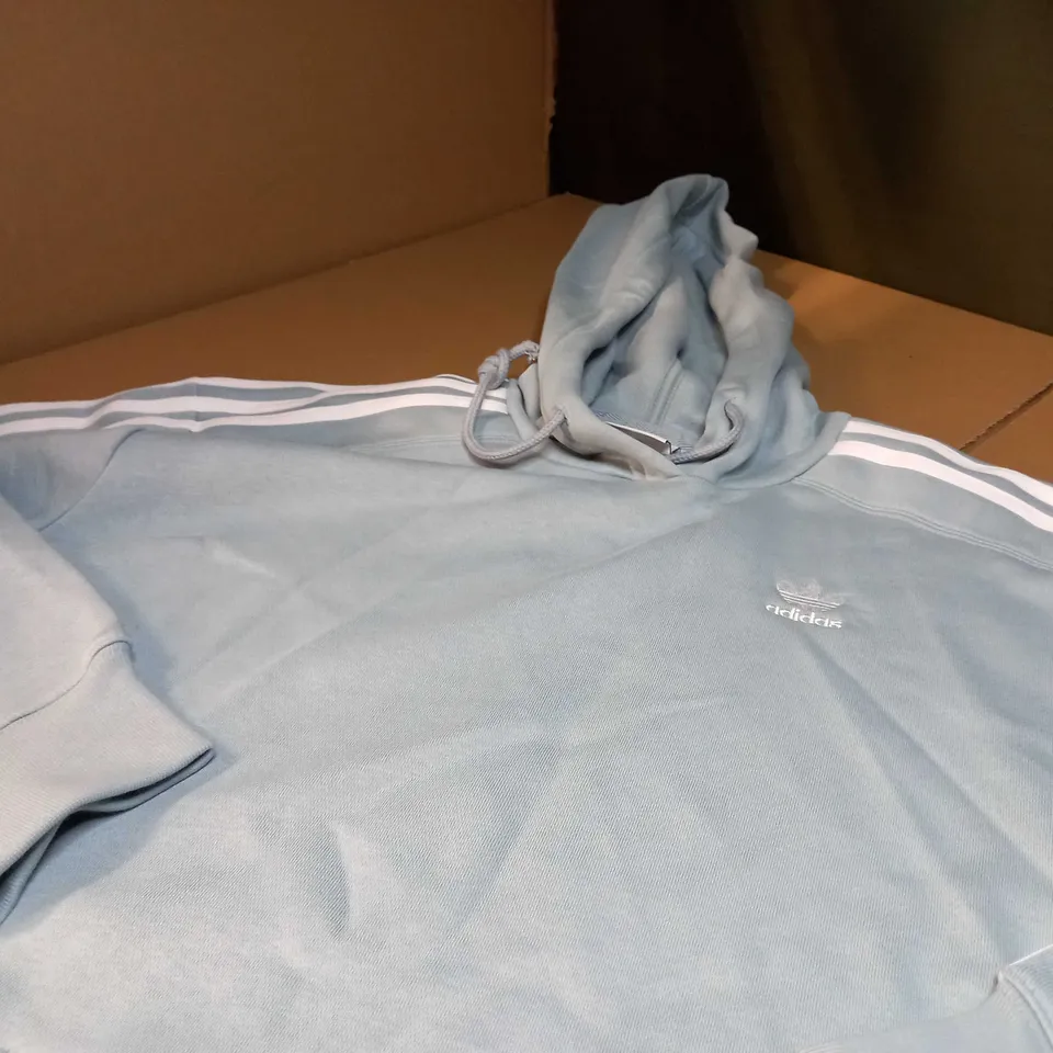 ADIDAS LIGHT SAGE/LOGO CROPPED HOODIE - SIZE 8