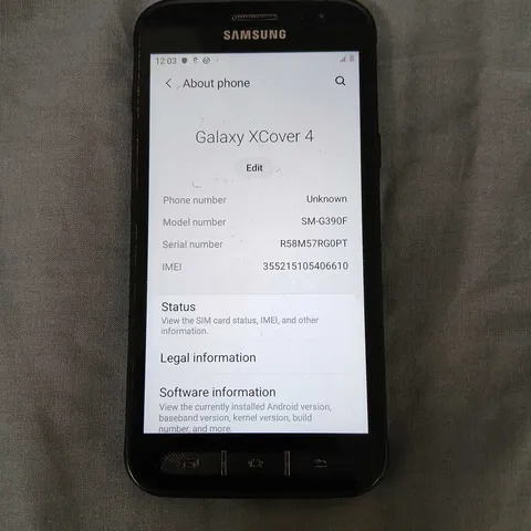 SAMSUNG GALAXY XCOVER 4 SM-G390F – BLACK RUGGED SMARTPHONE (USED)