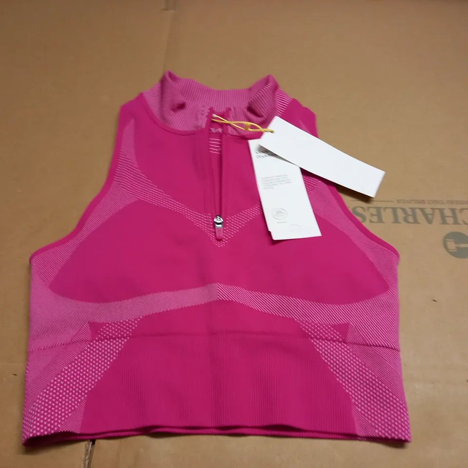 H&M MOVE HALF ZIP PINK TOP - EUR S