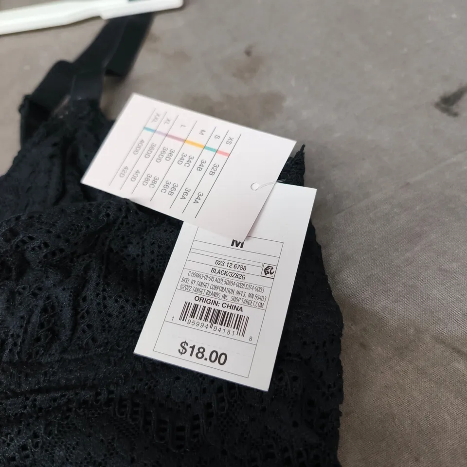 2 X AUDEN LACE BRALETTE – BLACK MEDIUM
