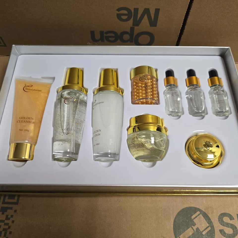 GOLDEN LADY LUXURY NINE-PIECE SKINCARE SET – BOXED