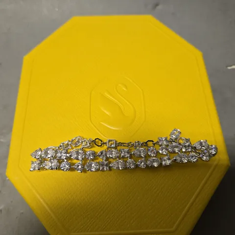 BOXED SWAROVSKI MESMERA MIXED CUT DOUBLE ROW BRACELET