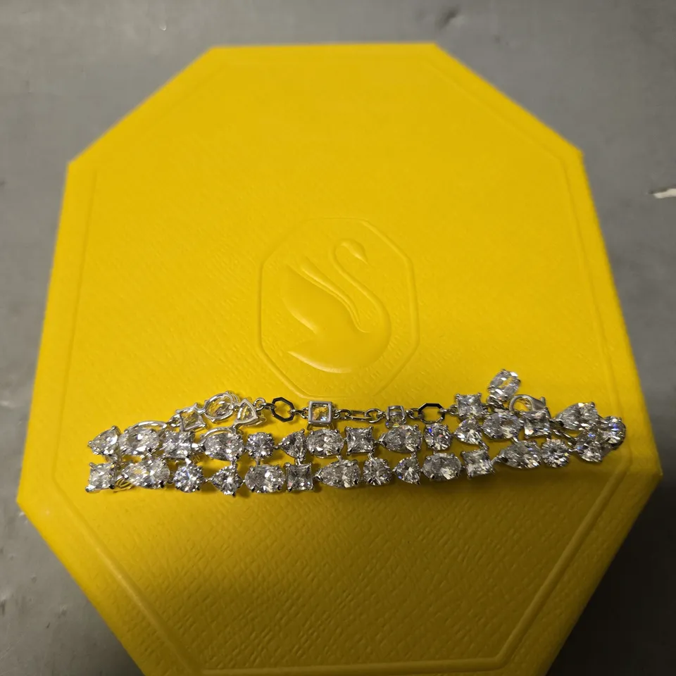 BOXED SWAROVSKI MESMERA MIXED CUT DOUBLE ROW BRACELET