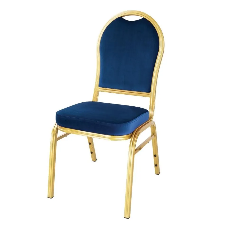 BRAND NEW BOXED  SET OF 4 BOLERO REGAL BANQUETING CHAIRS - SAPPHIRE 