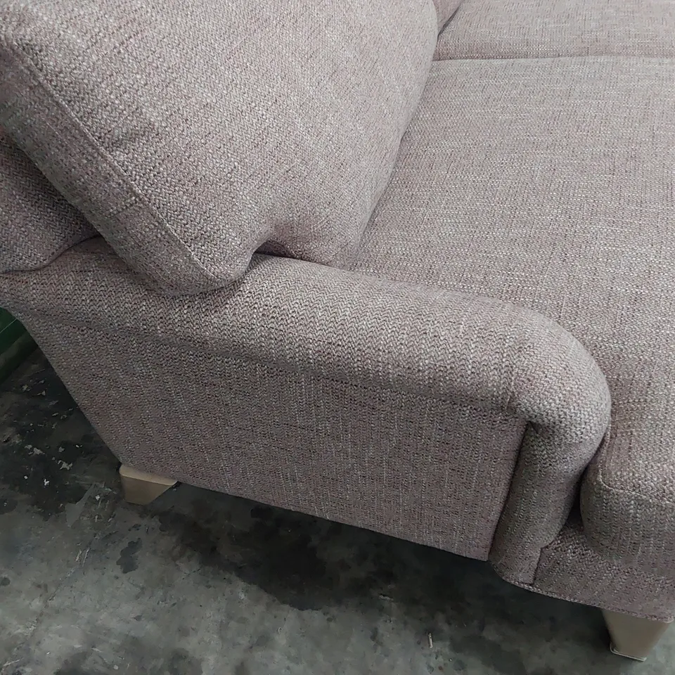 QUALITY BRITISH MADE LOUNGE Co ROSE THREE SEATER SOFA PINK FABRIC 