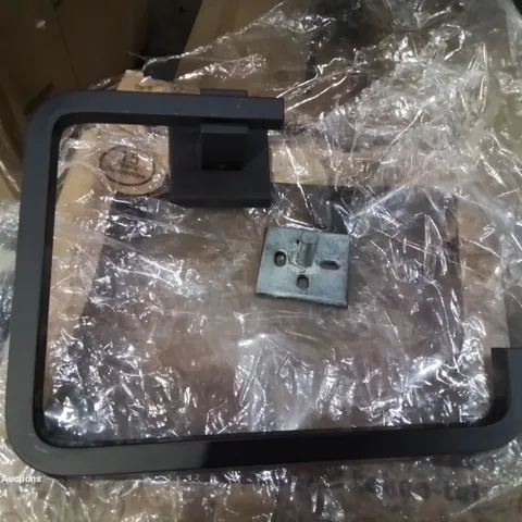 BOXED ALUMINIUM WALL MOUNTED TOWEL HOLDER IN MATTE BLACK