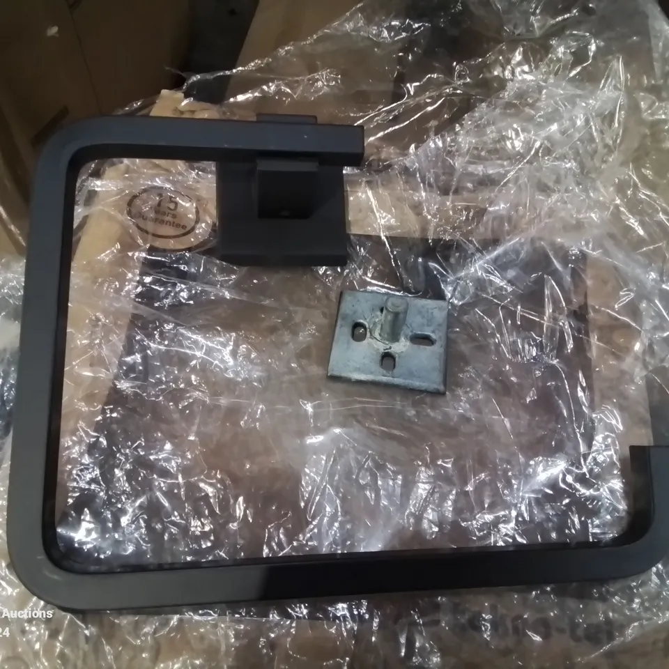BOXED ALUMINIUM WALL MOUNTED  TOWEL HOLDER IN MATTE BLACK
