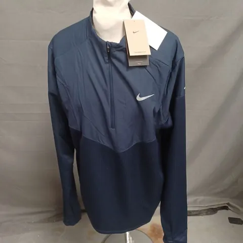 NIKE REPEL THERMA FIT RUNNING TOP IN NAVY SIZE L