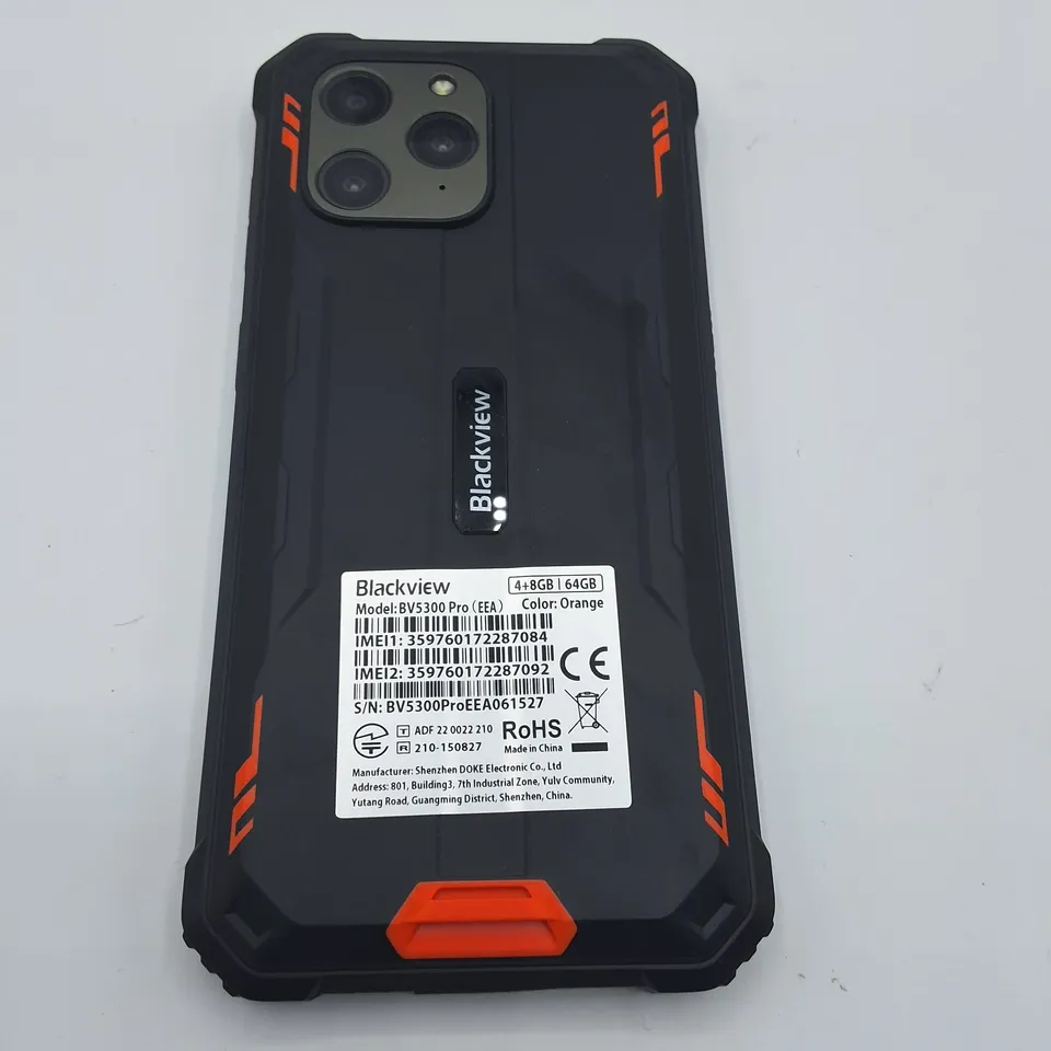 BOXED BLACKVIEW BV5300 PRO8/64GB IN ORANGE 