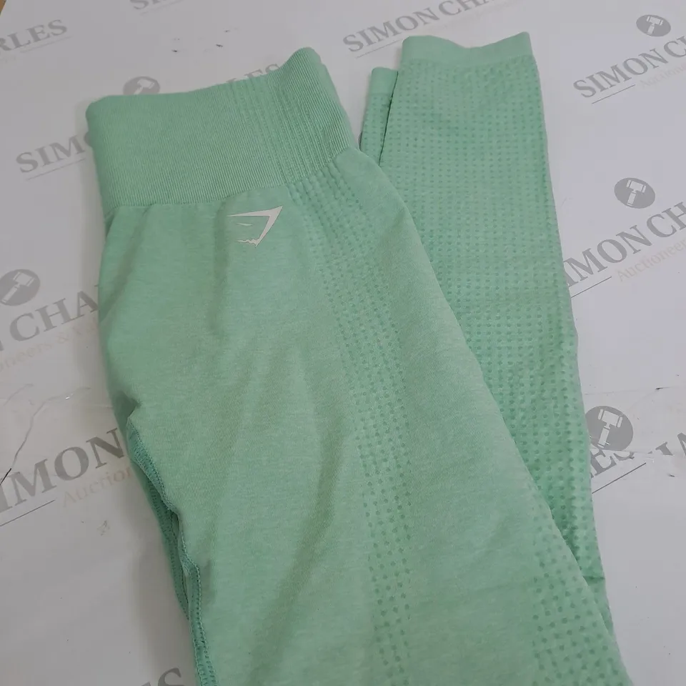 GYMSHARK GREEN LEGGINGS SIZE S