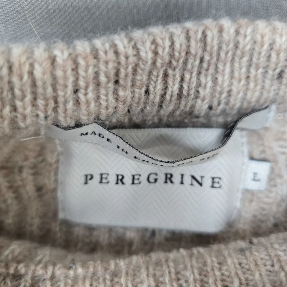 PEREGRINE KNIT SWEATER – BEIGE, UK L (L)