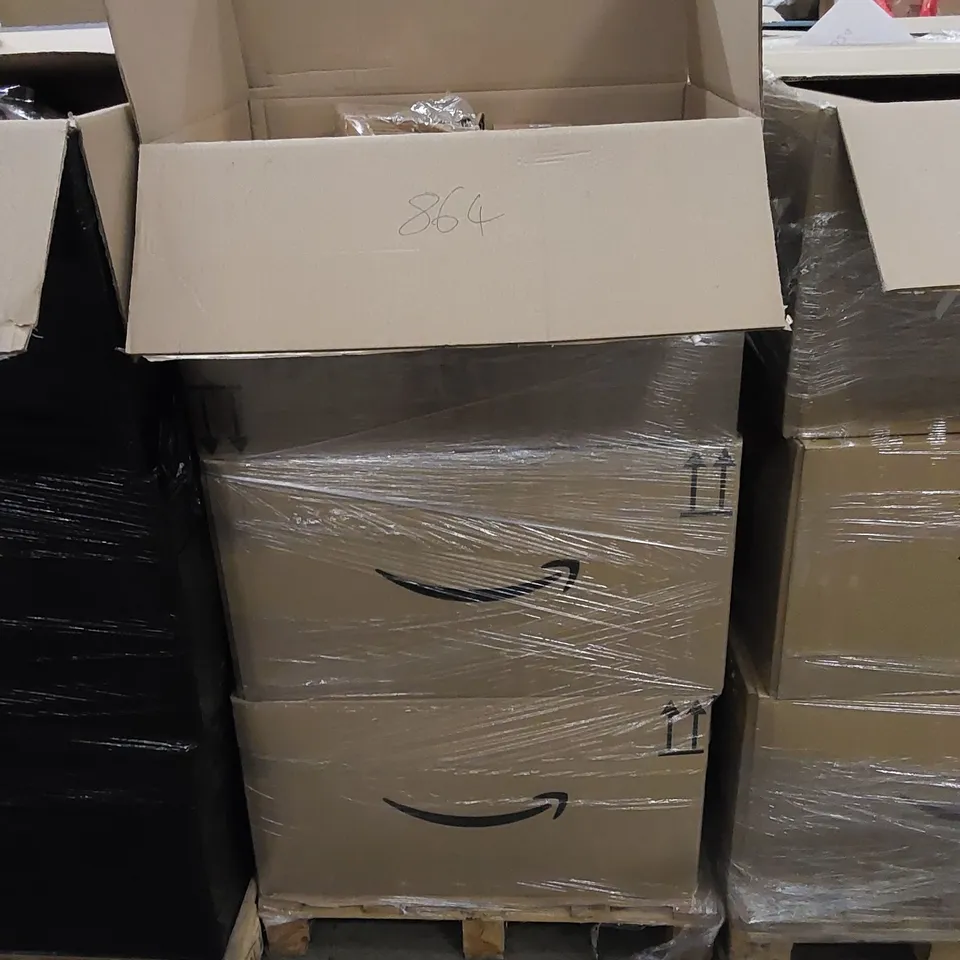 PALLET TO CONTAIN ASSORTED HOUSEHOLD ITEMS AND CONSUMER PRODUCTS. INCLUDING KIDS AGAINST MATURITY CARD GAME, HARRY POTTER LIGHTS, COOLER WINE BAG, LARGE QUANTITY OF COOLERPLUS MINI KEYBOARDS ETC