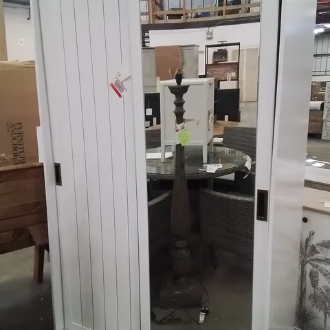 ERISON 2 DOOR SLIDING WARDROBE WITH MIRROR WHITE