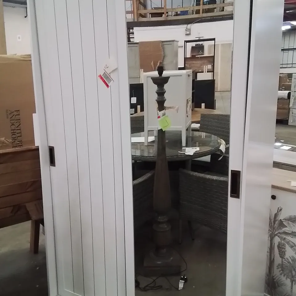 ERISON 2 DOOR SLIDING WARDROBE WITH MIRROR WHITE