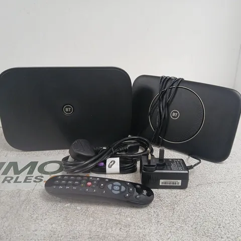 TOTE OF APPROXIMATELY 15 ASSORTED ITEMS TO INCLUDE BT ROUTERS, SKY REMOTE ETC